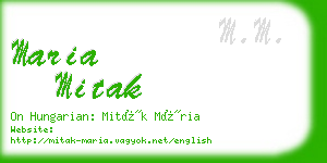 maria mitak business card